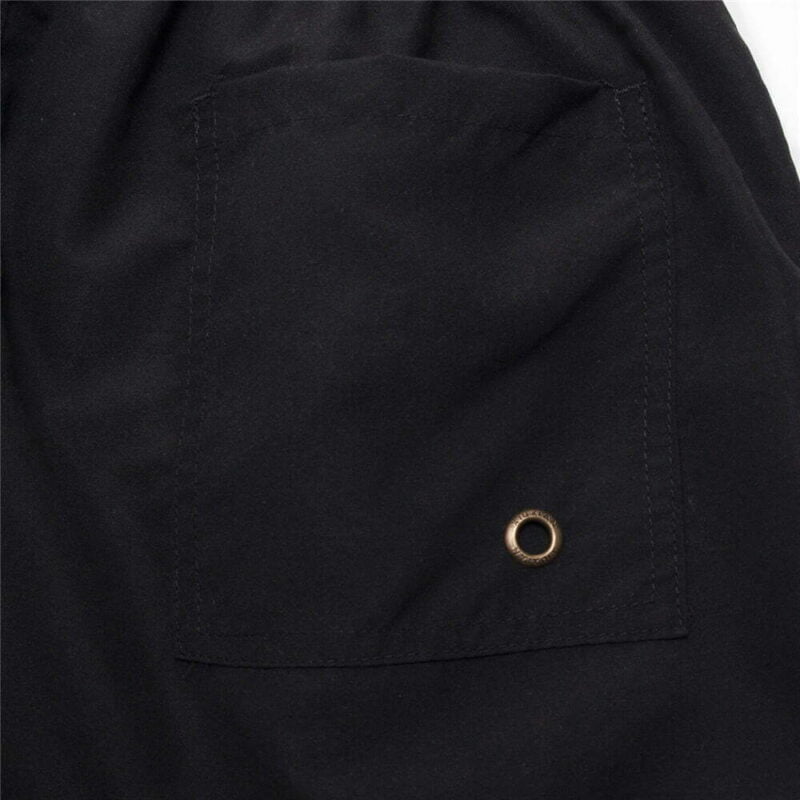 swim shorts black with pocket