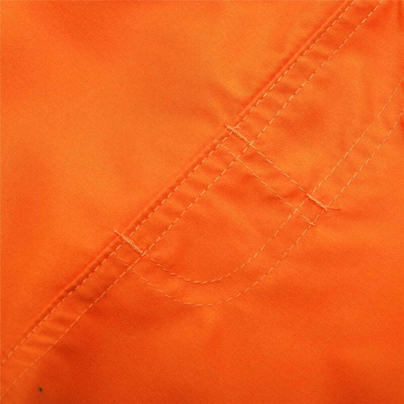 orange swim shorts with stitching